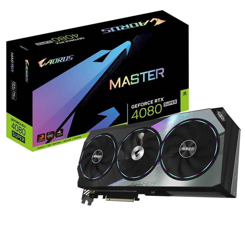 Gigabyte AORUS GeForce RTX 4080 SUPER MASTER 16GB GDDR6X Gaming Graphics Card Gigabyte AORUS GeForce RTX 4080 SUPER MASTER 16GB GDDR6X Gaming Graphics Card